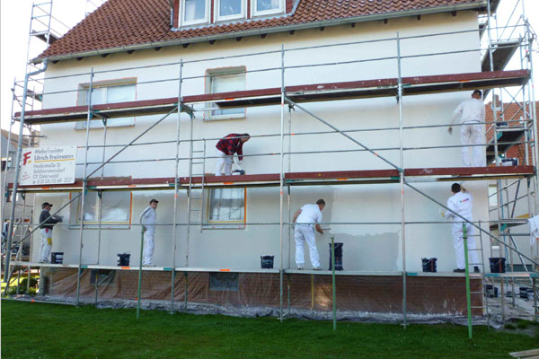 Wärmedämmverbundsystem am Dreifamilienhaus